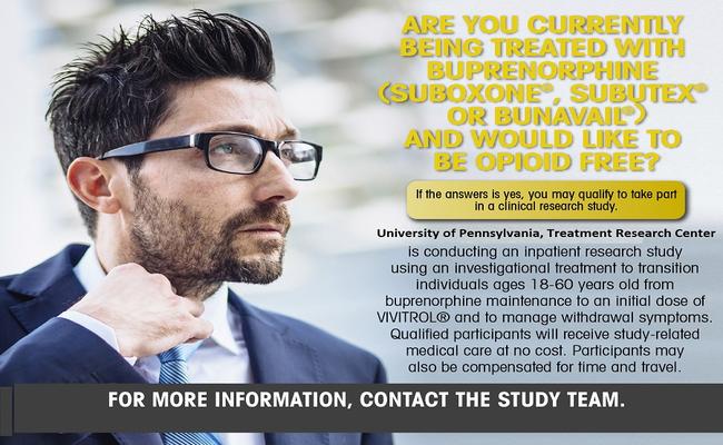 A study for people looking to transition from Buprenorphine maintenance to VIVITROL